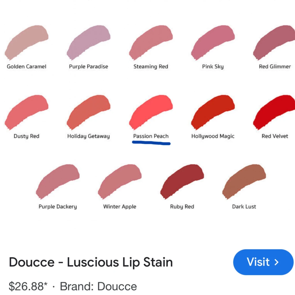 Oöppnad lip stain