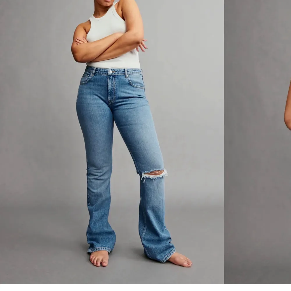 Superfina bootcut jeans från Gina Tricot, utmärkt skick. Jeans & Byxor.