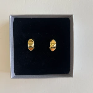 Edblad örhängen - jättefint skick, all guldplätering är kvar så ser så gott som nya ut 💞dessa är modellen ”Peak Rivet Creoles Gold” som kostar 400kr nypris!