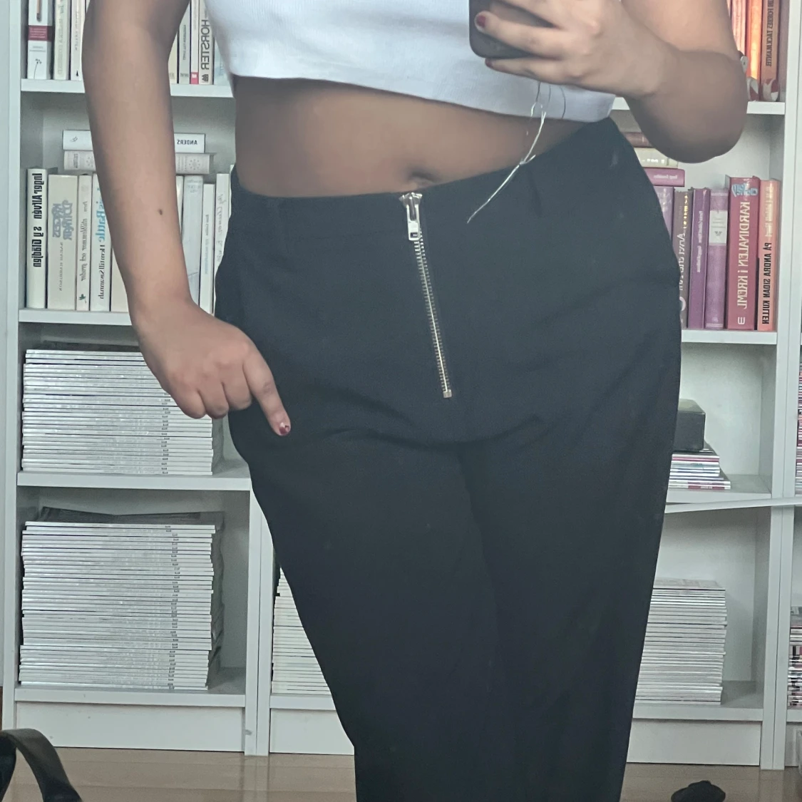 Svarta Byxor/långa - 90