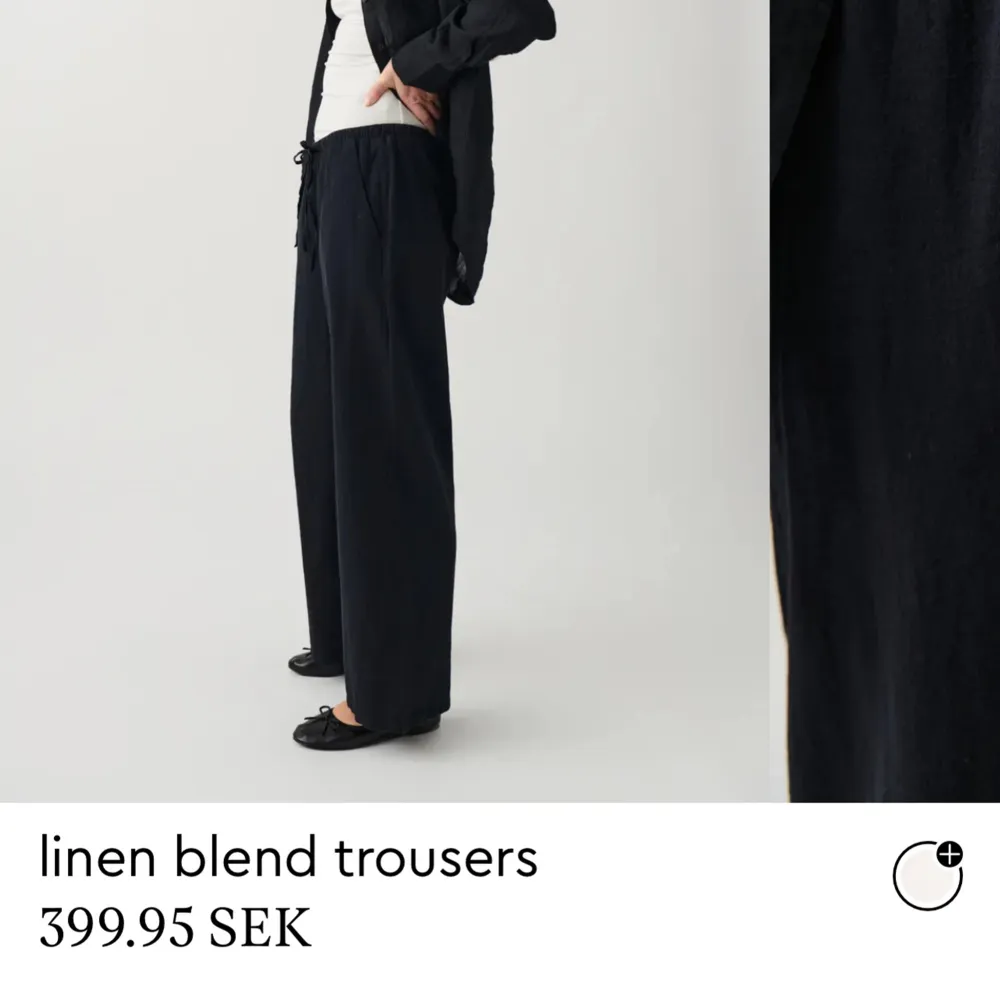 Säljer mina svarta linnebyxor från Gina Tricot i storlek XS. Fint skick och endast använda fåtal gånger. Ordinarie pris 399 kr, säljer för 249 kr. Skriv gärna för fler bilder 🤍. Jeans & Byxor.