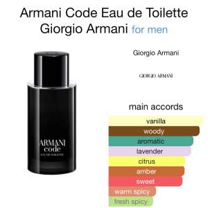 Armani Code EDT är en sensuell och maskulin doft med toner av citrus, läder och trä som ger en sofistikerad och förförisk aura. Kommer i 3/5 ml Pris: 69/110kr