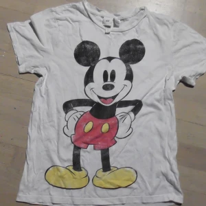 Tunn t-shirt med mussepigg tryck - Ganska gammal och använd tröja men varken trasig eller missfärgad.  Axelmått: 40 cm Längd: ca 60 cm 