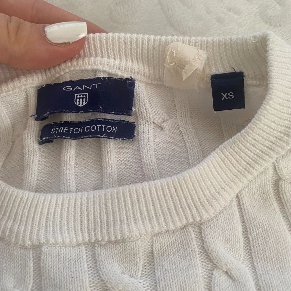 Äkta GANT tröja vit, storlek XS - 91