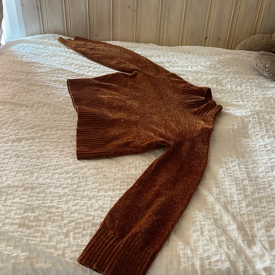 Långärmad tröja brun/brons  - 90