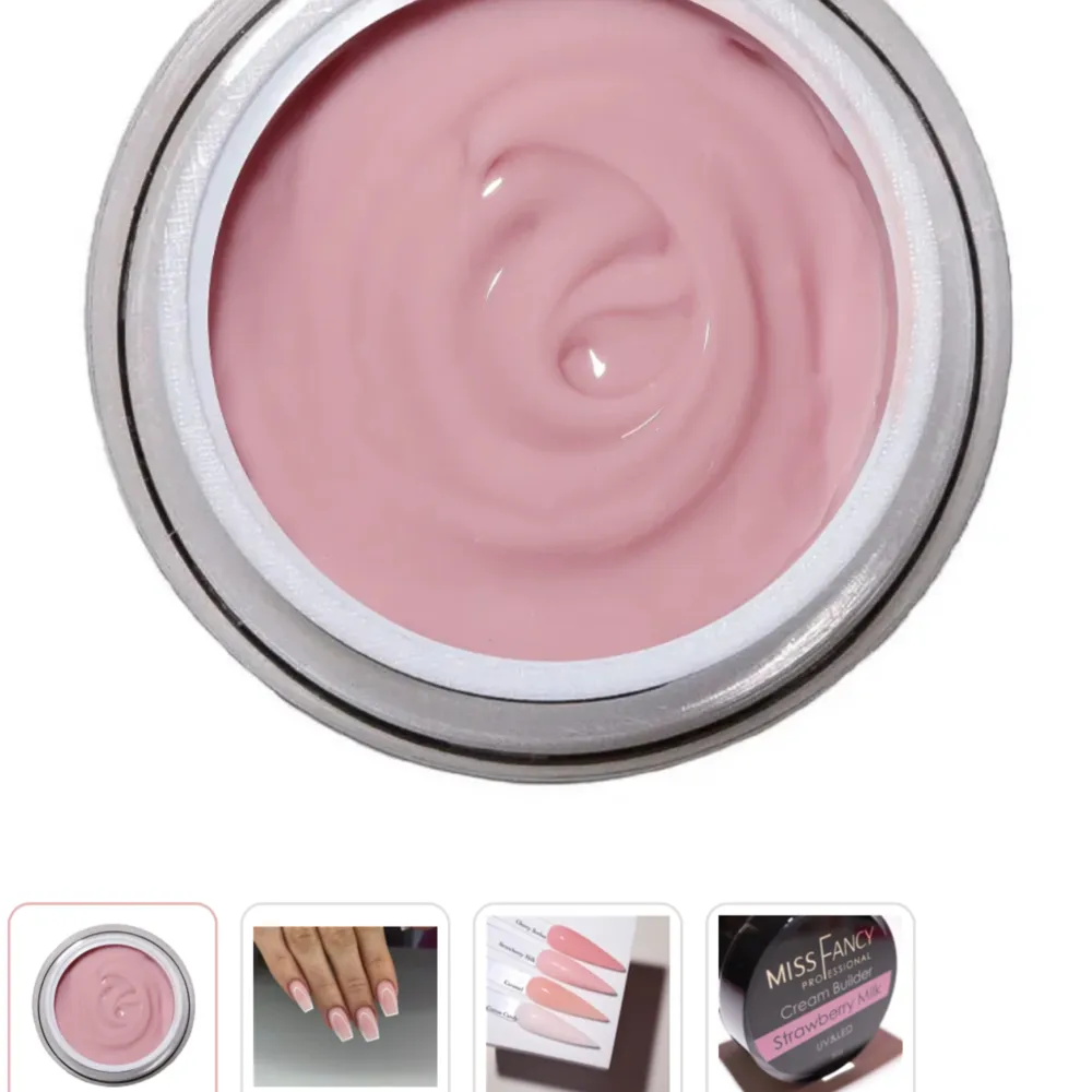 Säljer detta cream builder gel från miss fancy i färgen ”strawberry milk” (slutsåld på hemsidan) då det inte kommer till användning. Har endast använt några gånger. Skriv vid fler bilder eller frågor. Priset kan gå att diskutera. 💓. Övrigt.