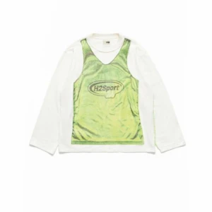 H&M x Heron Preson Jersey - HM x Heron Preston H2 Collection  Long sleeve oversized T-shirt with Jersey print Sz M