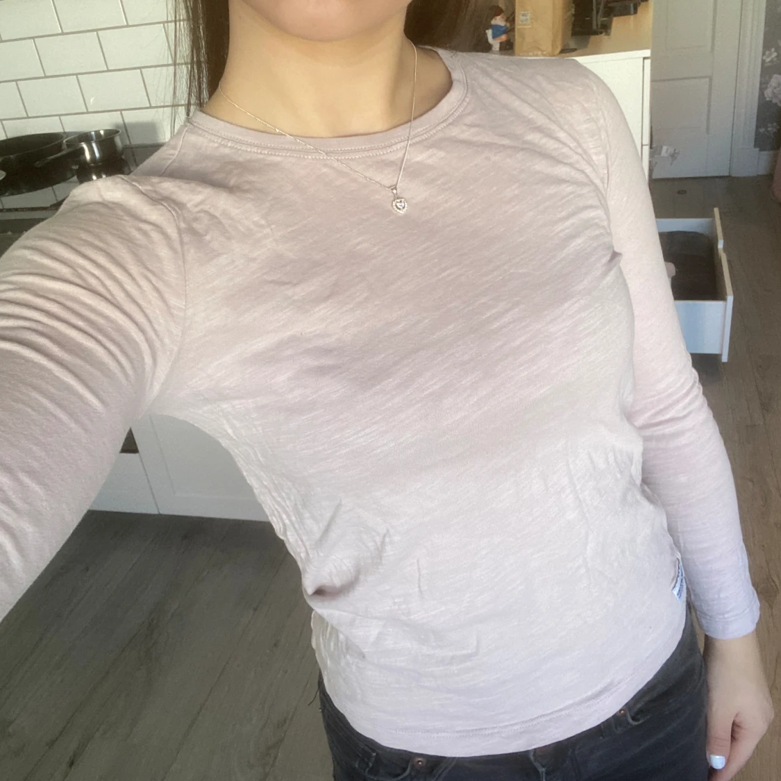 Rosa långärmad tröja  - 91