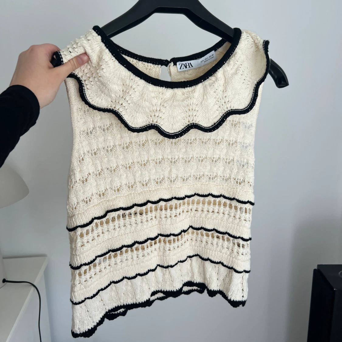 Stickad/virkad topp från zara 
