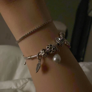 Pandora armband  - INTRESSEKOLL på mitt Pandora armband i silver, storlek 18cm på själva armbandet och har nypris värde av ca 4000kr.