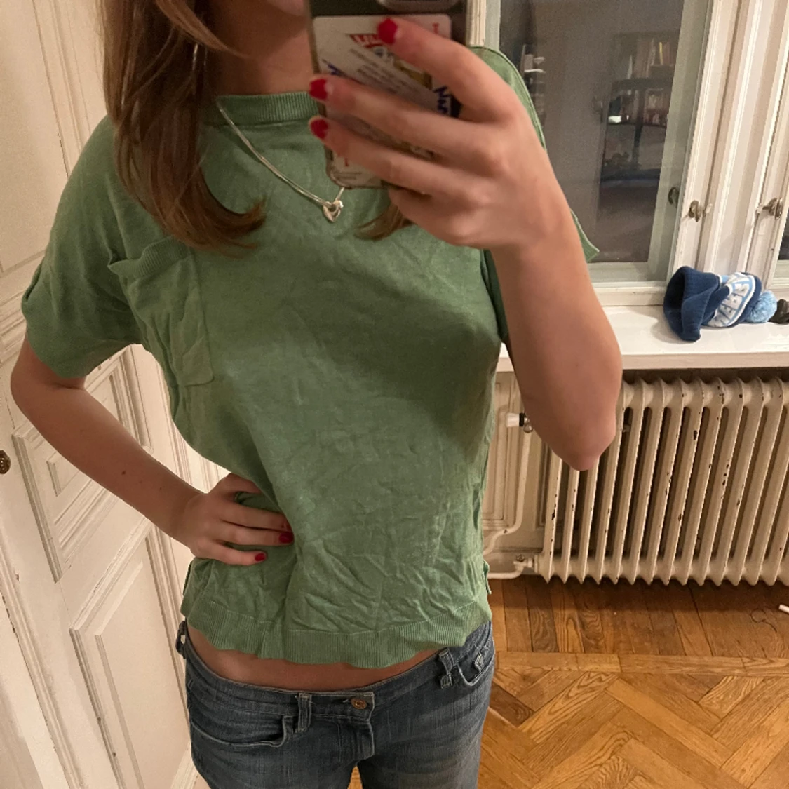 Grön stickad tshirtđđ