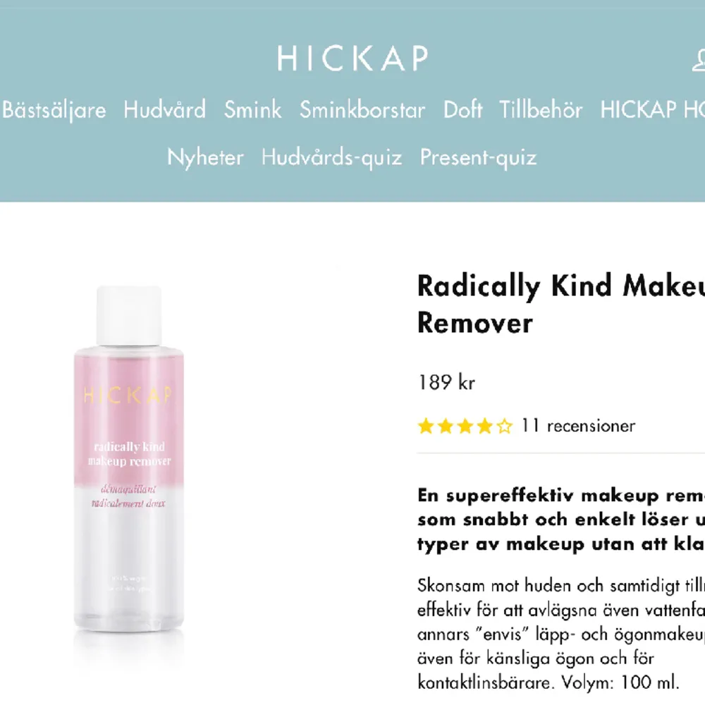 Makeup remover från Hickap. Aldrig testad och helt ny!💕. Övrigt.