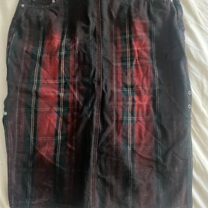 rutig kjol - super snygg rutig denim kjol