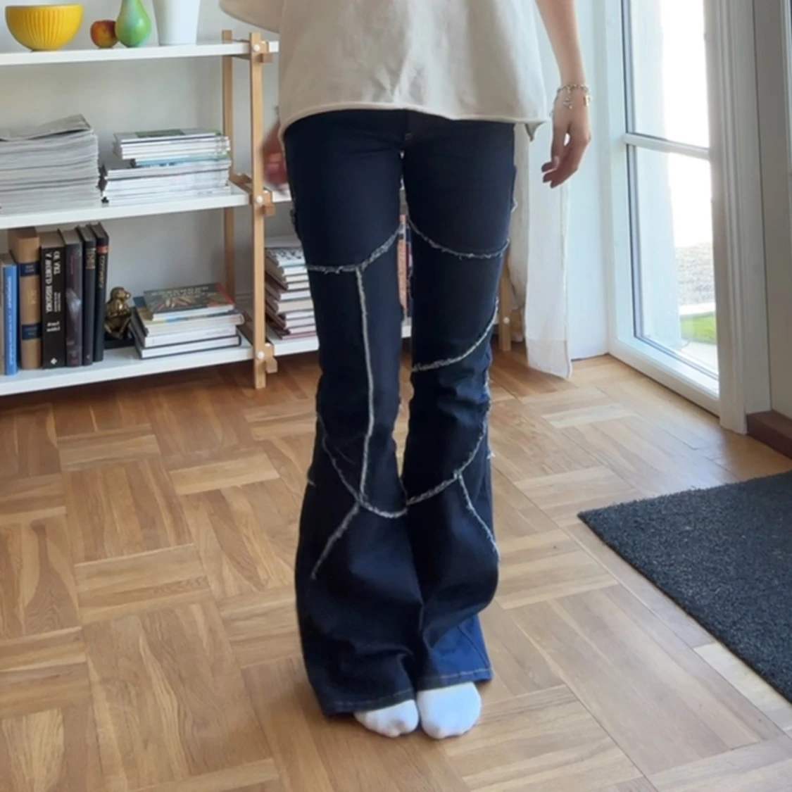 Jeans med fransar - 90