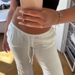 Linne byxor  - Lågmidjade