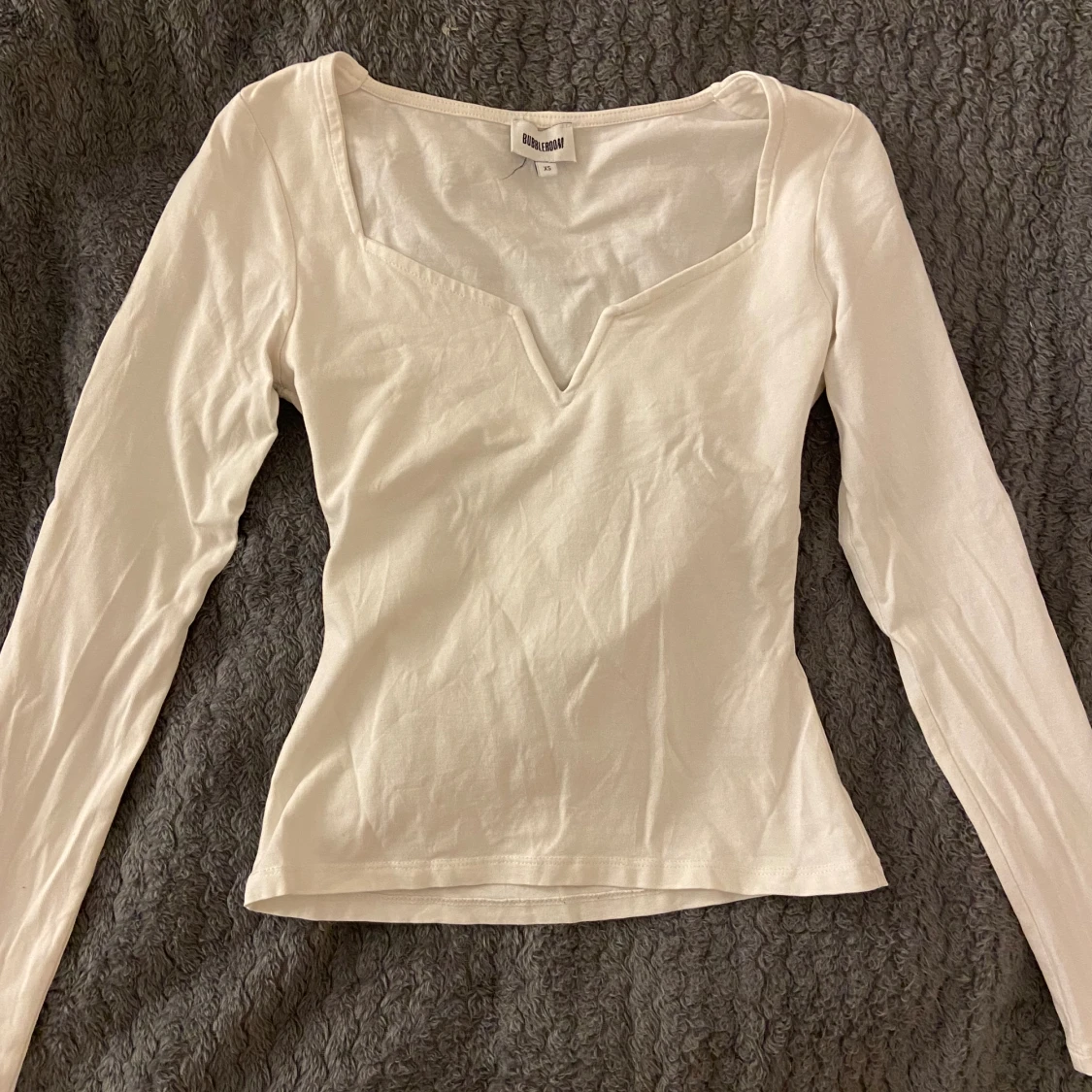 Vit långärmad topp - 90