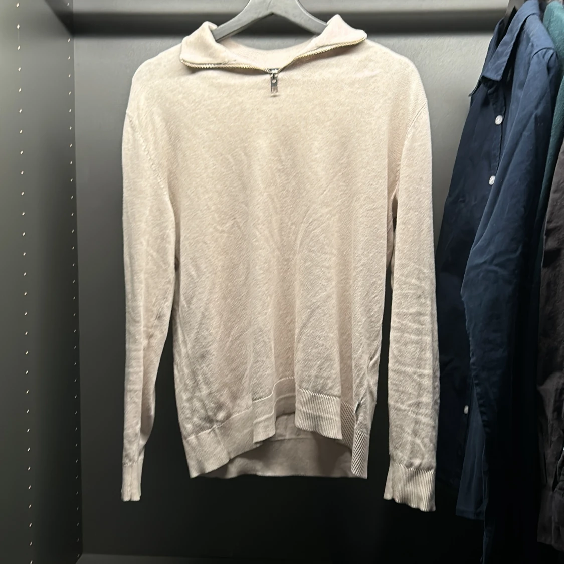Beige half zip
