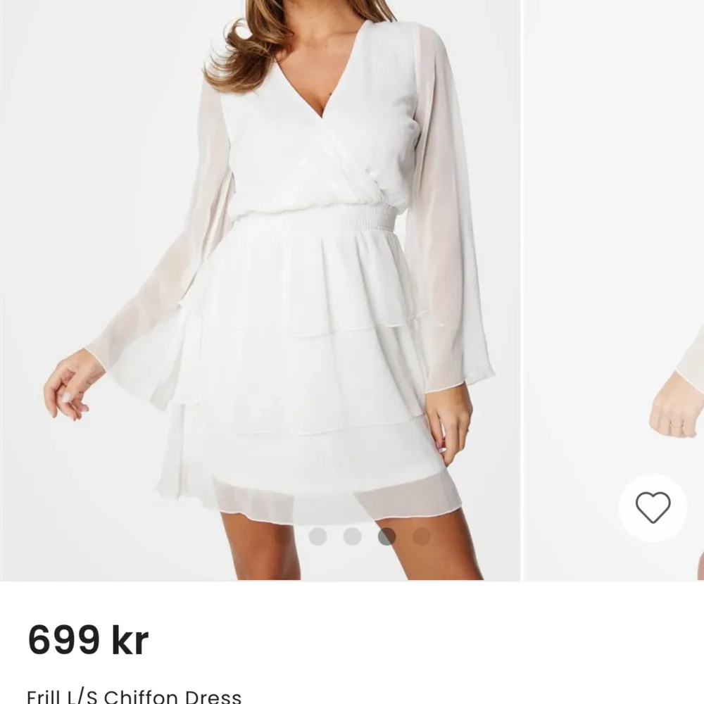 White mini dress, perfekt for occasions. Klänningar.