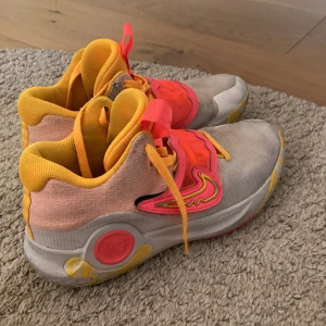 Säljer Kd trey 5 - Jag säljer nu mina gamla kd trey 5s. Dom är storlek 42,5 och är använda. Använda kostar ca 1200-1500 beroende på vart du kollar. OBS pris kan diskuteras.  Jag är också öppen att göra byte för basketskor som är 44-45.