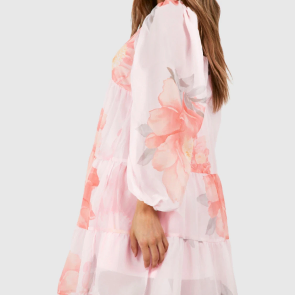 Blommig miniklänning  - 90