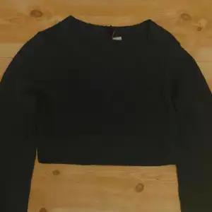 Grön knitted crop-top