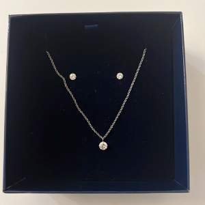 Almost not used jewelry set with earrings and necklace from sterling silver 925