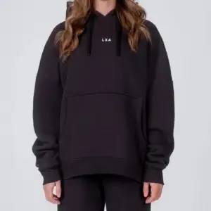 LXA hoodie i storlek S i svart/grå färg!