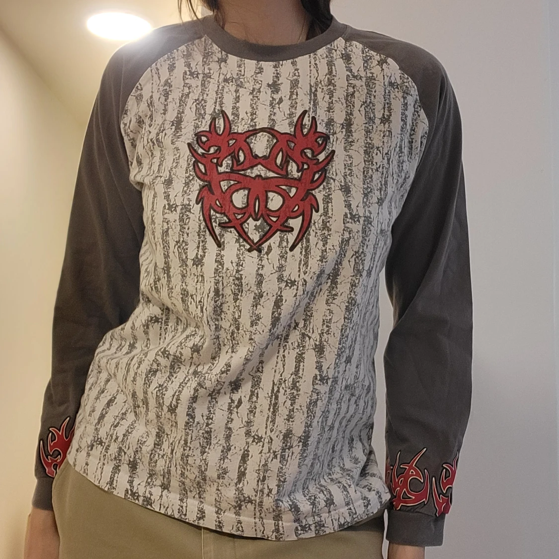 Y2K retro tröja med tryck