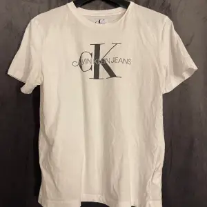 Calvin Klein t-shirt, varsamt använd men märket har blivit lite grått. Skriv för mer bilder 🥰