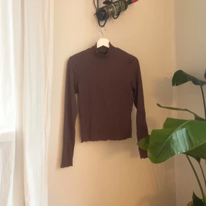 Tröja - Säljer denna bruna tröja med hög hals. Se bild 3 för mer exakt färg. Använd ett fåtal gånger, kommer ifrån BikBok