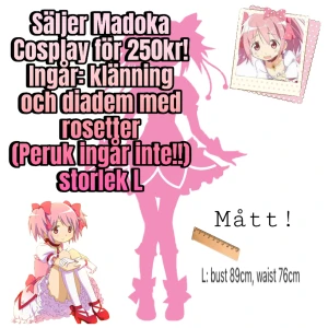 Madoka Kaname Cosplay! - Säljer Madoka Cosplay! Bara det som står ingår! Kontakta vid intresse :) (OBS: katt i hemmet) 