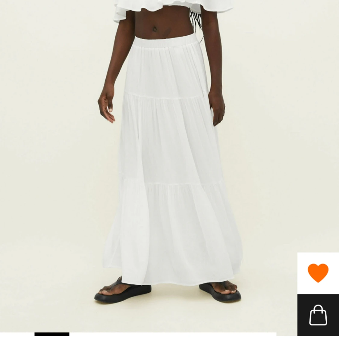 Vit maxi kjol