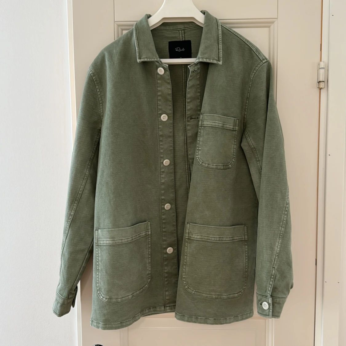 Rails shirt jacket i tvättad militärgrön färg