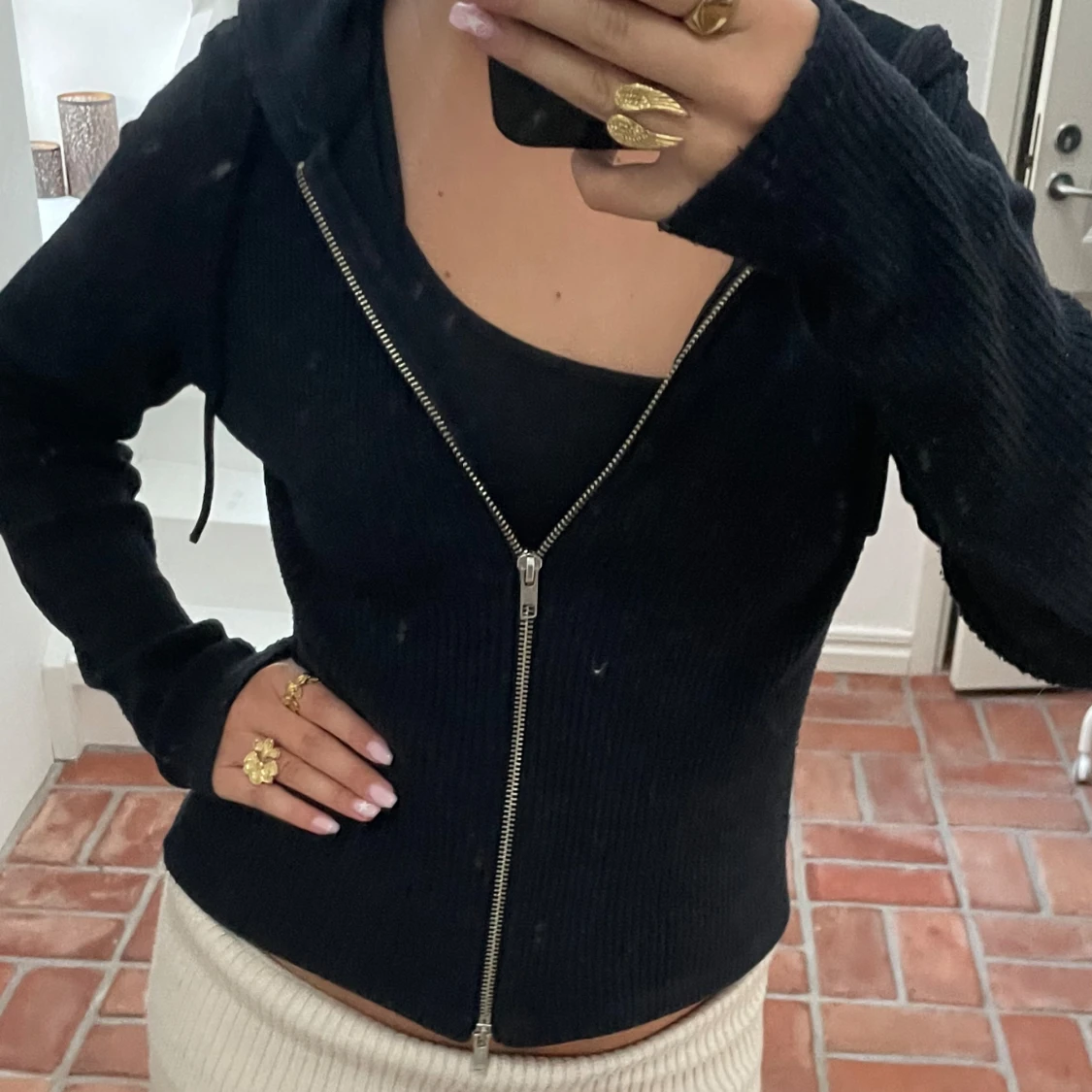 Mörkblå zip-up - 91