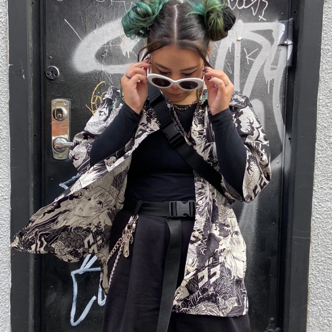 Skjorta med animetryck