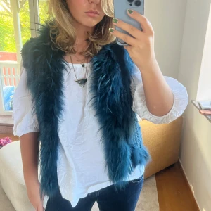 Äkta päls väst  - Kanin päls väst