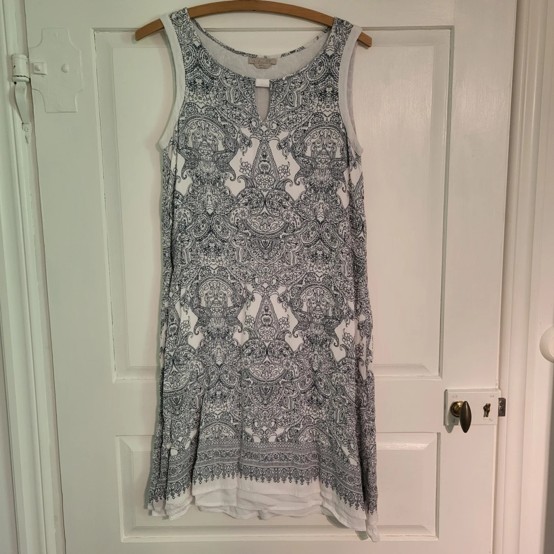 Blåvit midiklänning