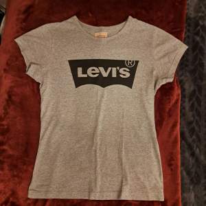 Grå T-shirt från Levi's i bra skick. Skulle säga att de är en XS. Säljs då den inte kommer till andvänding längre. Bredd 38,5 cm, Längd 57 cm. Köparen står för frakten. Skriv vid funderingar💕