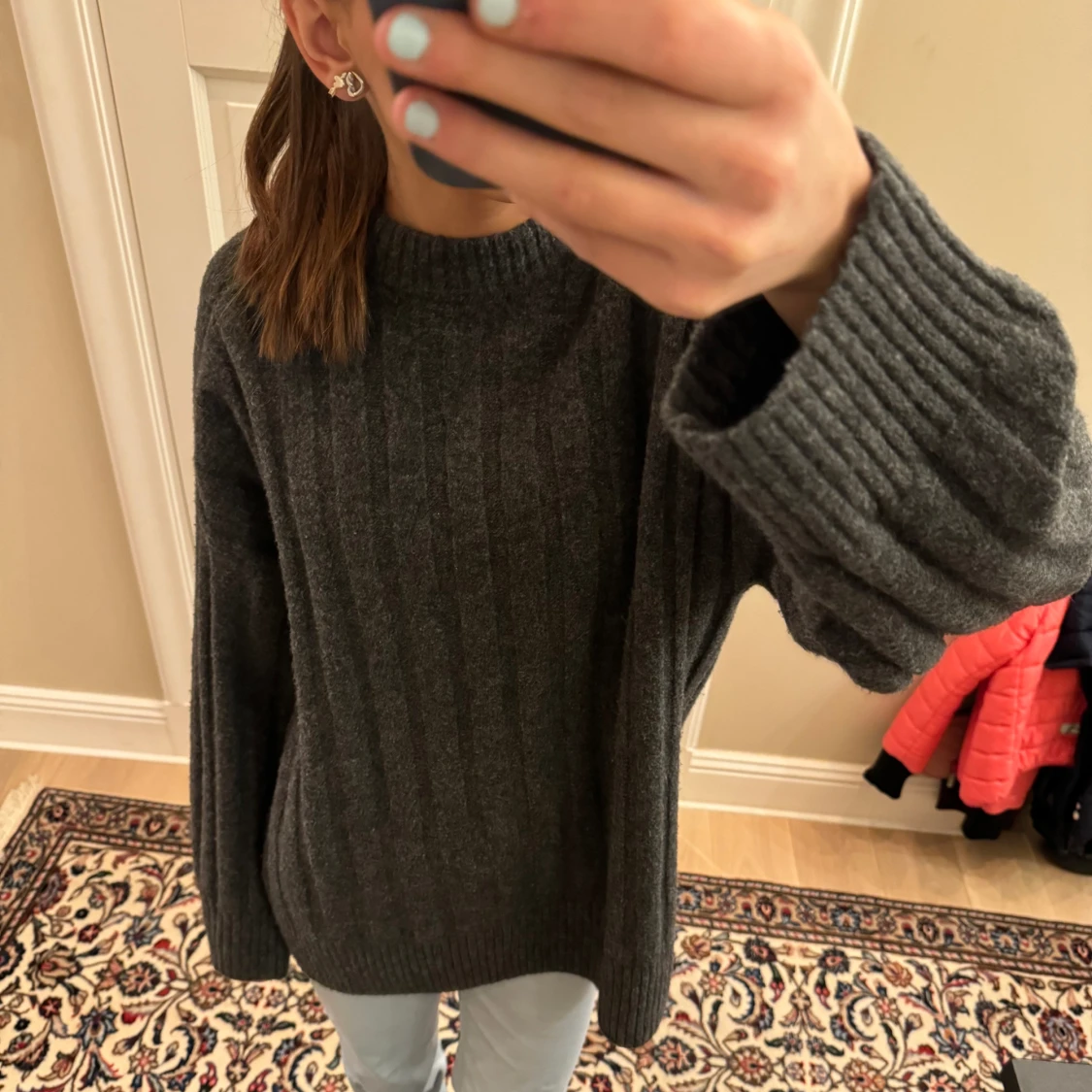 Stickad grå tröja❤️ - 90