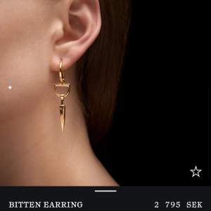 Hej! Jag säljer mitt fina bitten earring från Maria Nilsdotter i guld😍Då jag har bytt till silver så kommer det inte till användning 🥲Jag kan även tänka mig att byta mot ett annat smycke i silver från Maria!!😍Kom med prisförslag!🥰