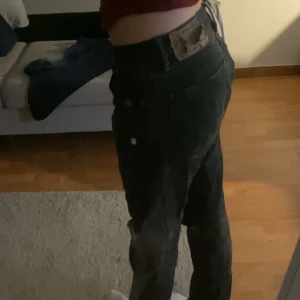 Ralph Lauren Jeans - Snygga ralph lauren jeans med en svart/grå nyans. Sitter straight i längden och lite tightare runt höfterna. Ganska välanvända (därav priset). De är fräscha och har över lag inga stora defekter. Priset kan diskuteras, hör av dig vid frågor❤️‍🔥❤️‍🔥