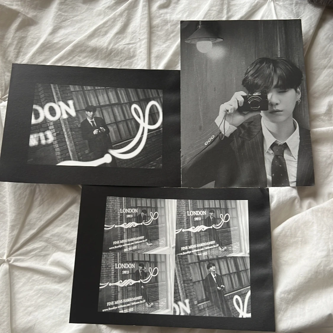 Affischer på Yoongi (Suga) från BTS från albumet BE