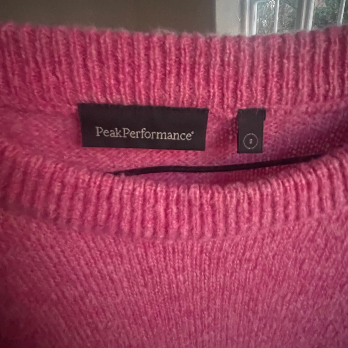 rosa stickad peak tröja  - 2