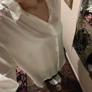 Sidenskjorta från Zara - Oversized sidenskjorta från Zara. Längre i modellen och ganska tunn, lite genomskinlig pga detta. Jätteskön och perfekt för sommaren💕