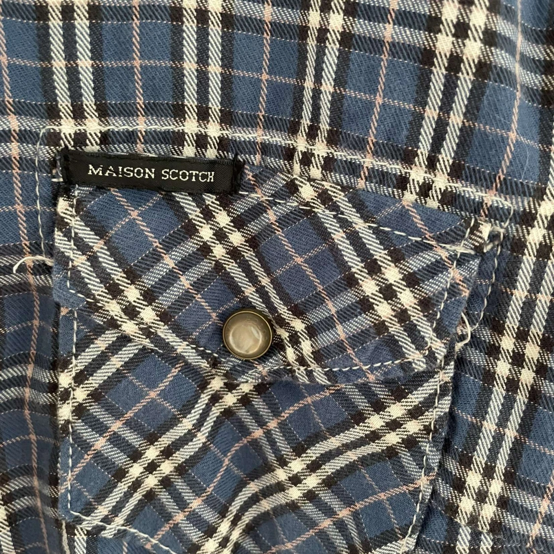Blå rutig skjorta från Maison Scotch - 90
