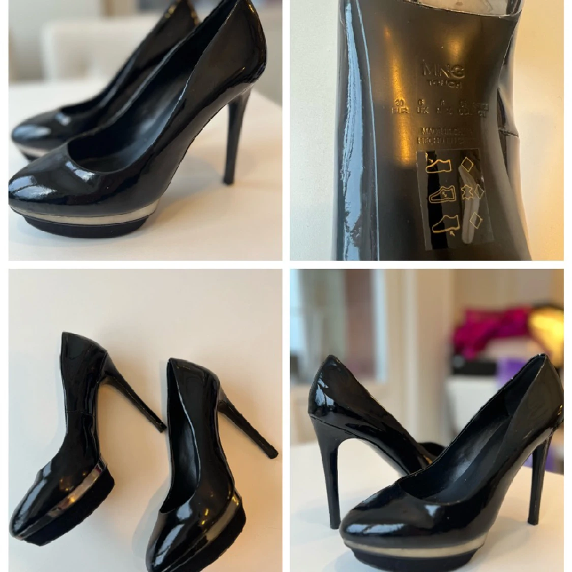 Svarta höga klackar - 90