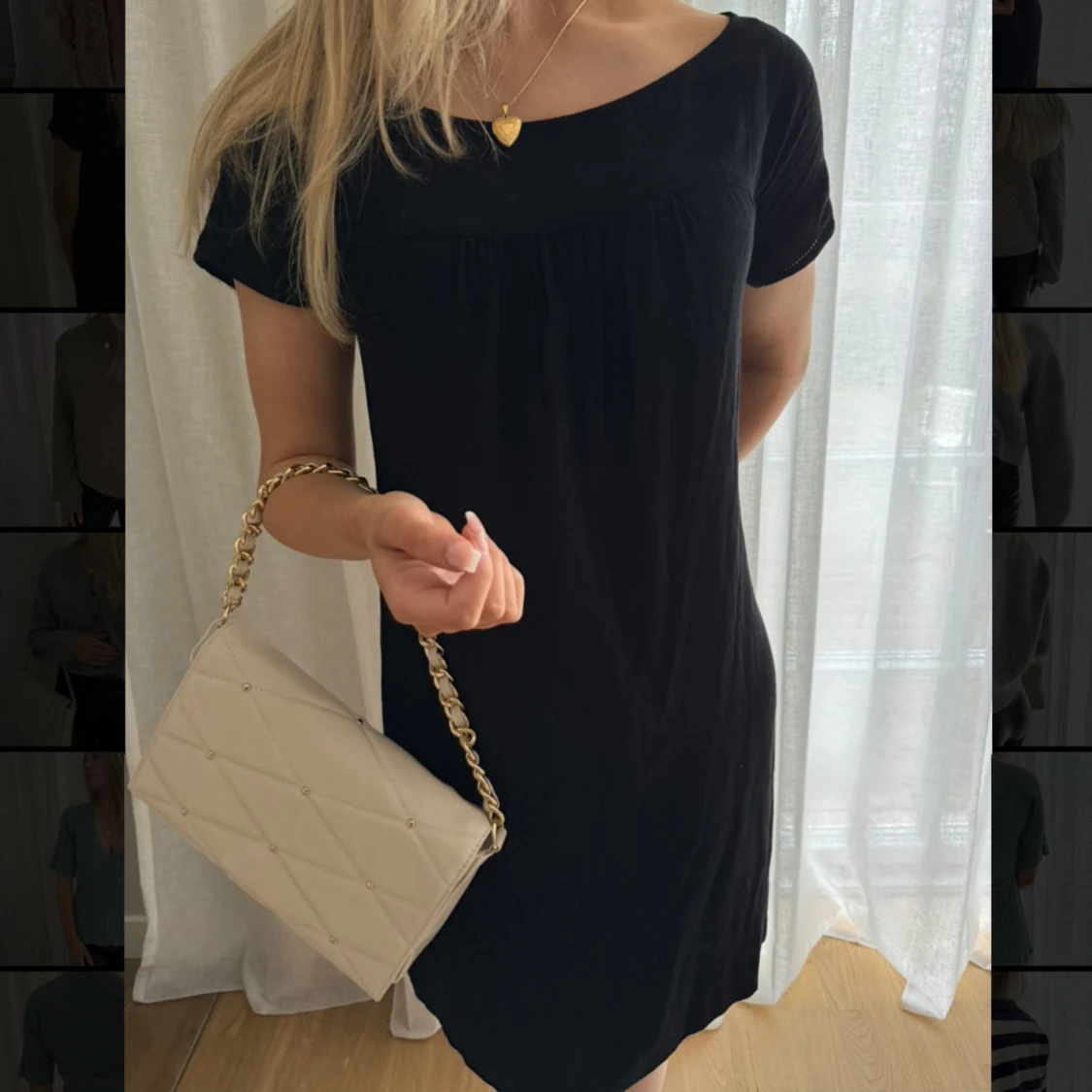 Svart kort klänning