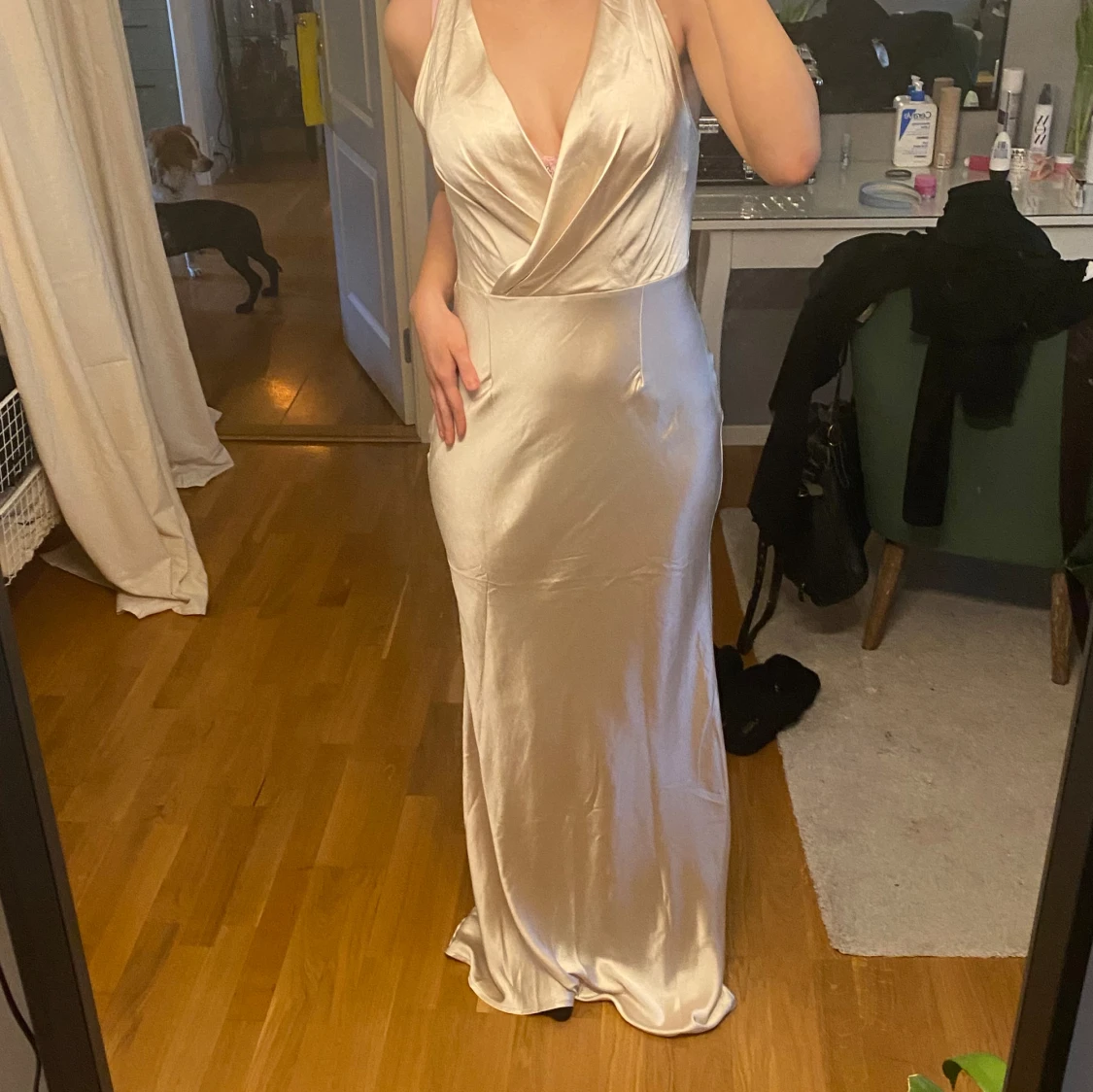 Satin balklänning - 90