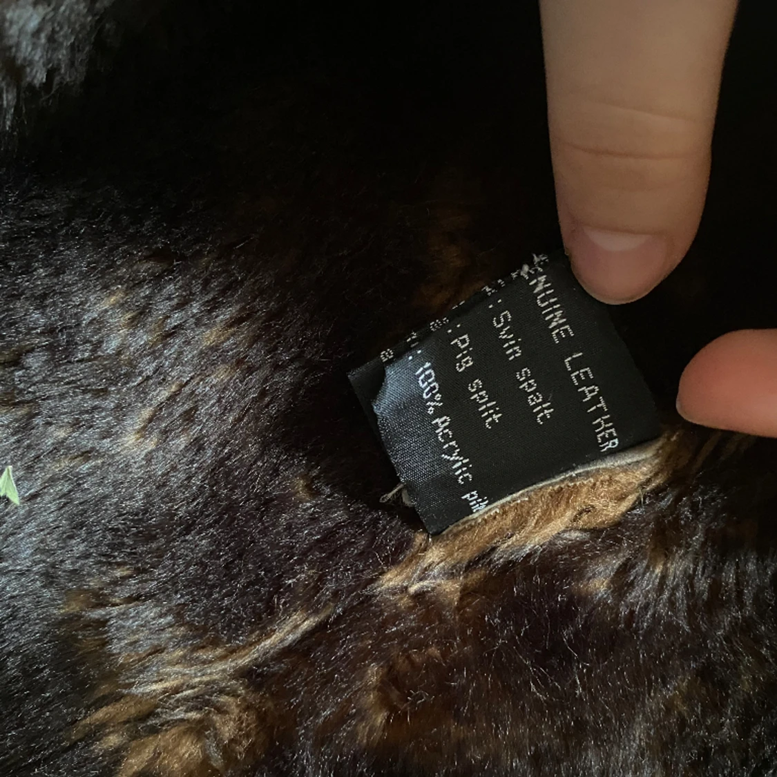 Äkta läder kappa  - 90