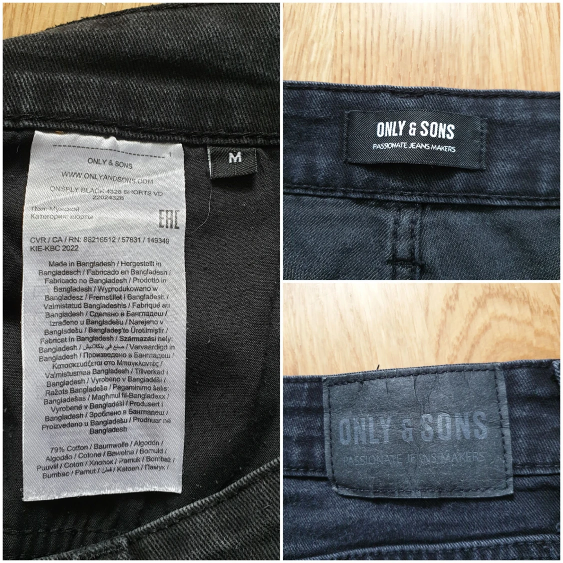 Svarta jeansshorts från Only & Sons - 1